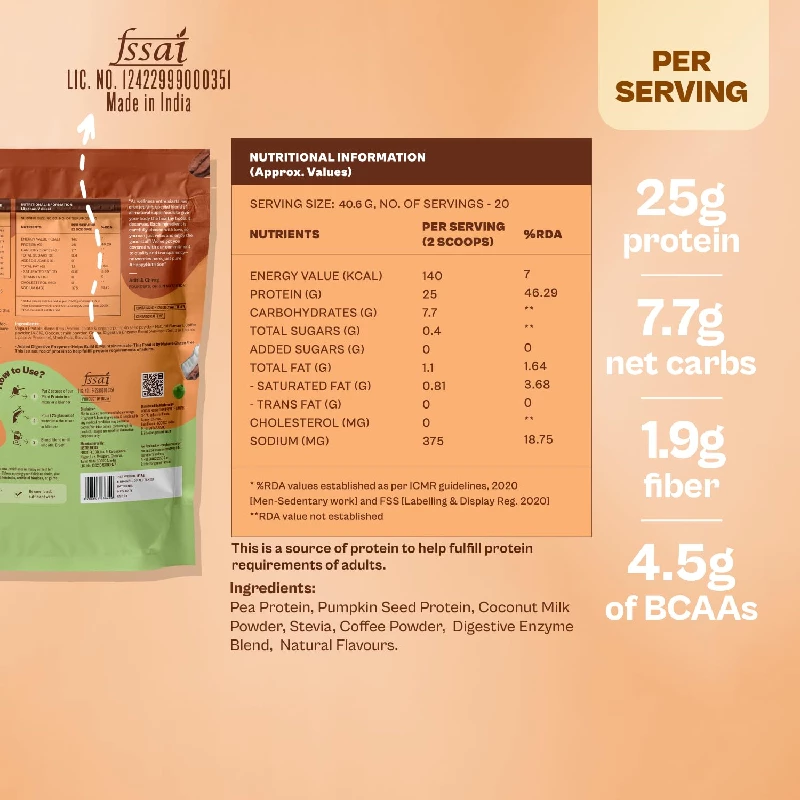 Origin Nutrition Natural Vegan Protein Powder, 812 g-4.webp